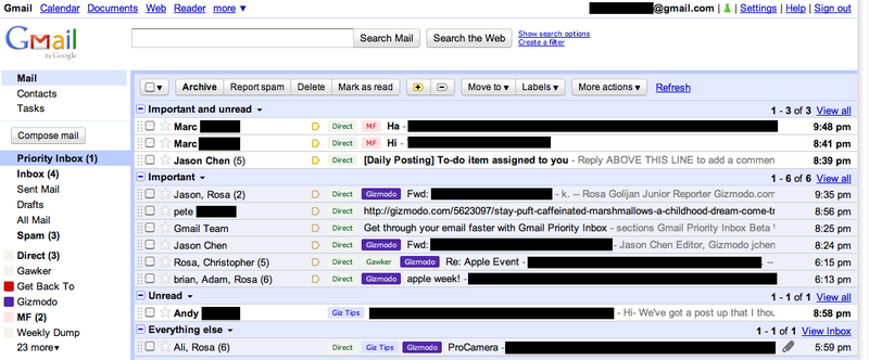 Illustration for article titled Gmail's New Priority Inbox Feature Knows Which Emails Are Important To You